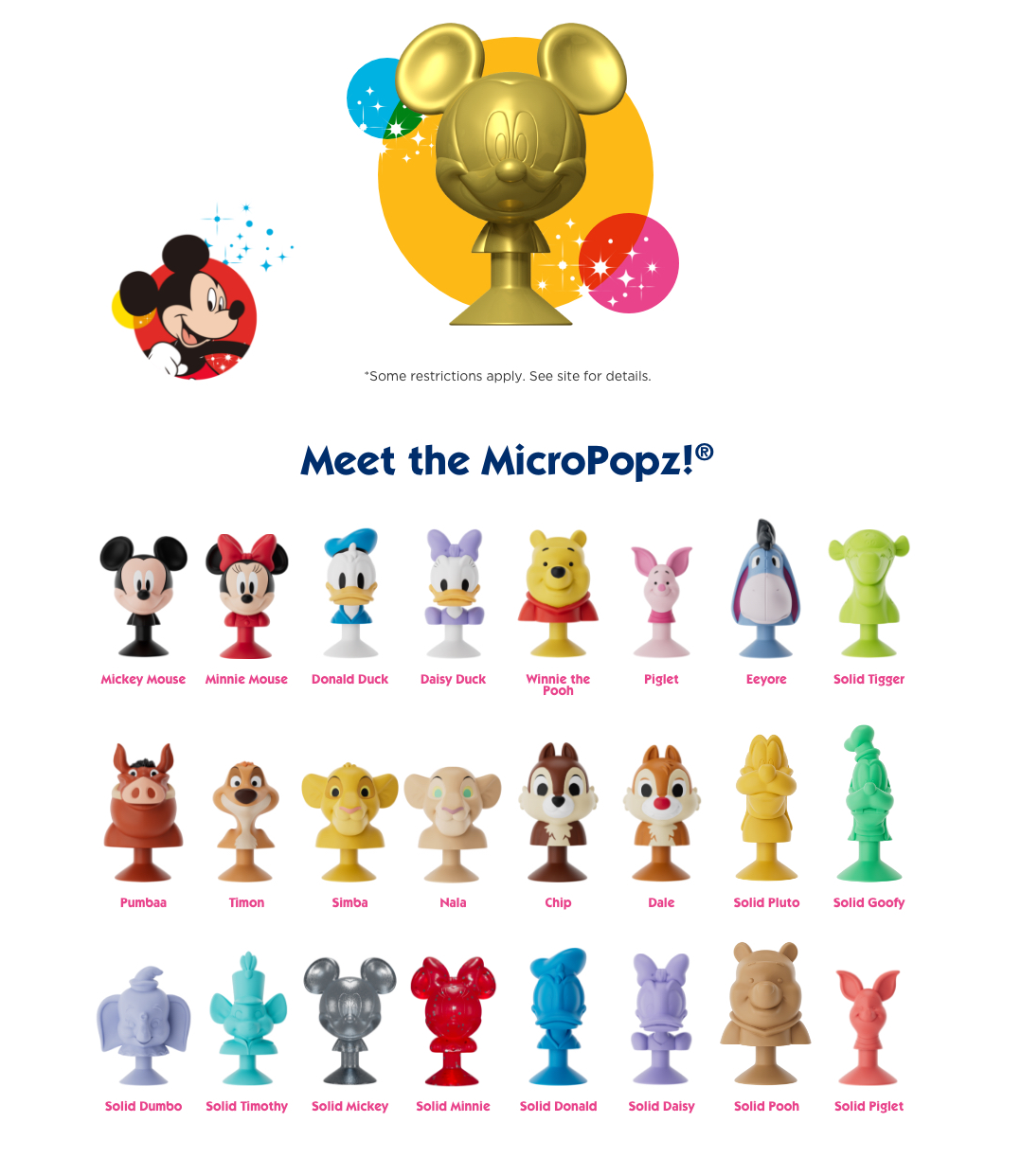Disney Best Buddies Micro Popz Collectors Album And Game 